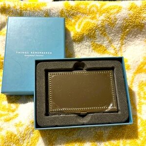 Business Card holder from Things remembered silver